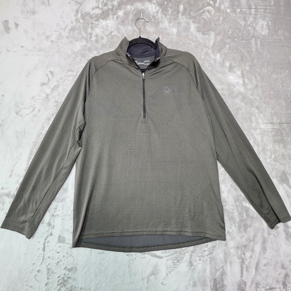 Under Armour Other - Under Armour Mens HeatGear 1/4 Zip Pullover Green Geometric Texture Large